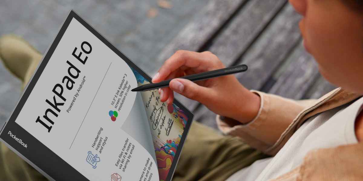 PocketBook InkPad Eo: výkonný e-zápisník s úhlopříčkou 10,3 palce s barevným displejem E Ink Kaleido 3 